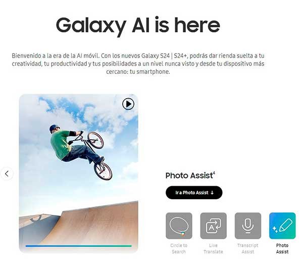 Galaxy S24 y S24+ funciones de cámara potenciadas por la IA