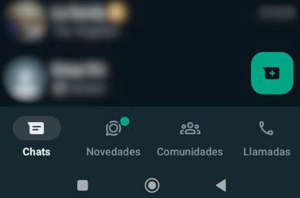 Nueva barra de navegación de WhatsApp