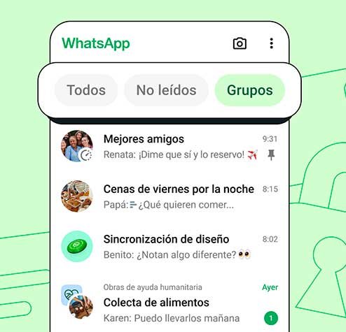 Nuevos filtros de WhatsApp